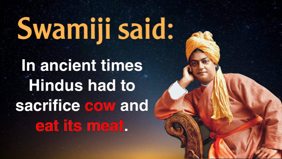 He is not a good Hindu who does not eat beef – Swami Vivekananda